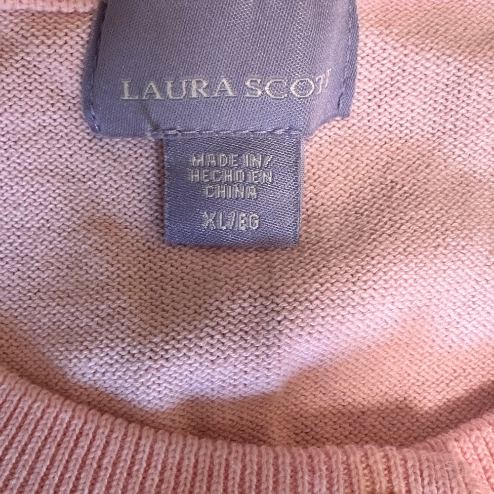 Pink Cardigan Women's Sweater - Picture 3 of 6